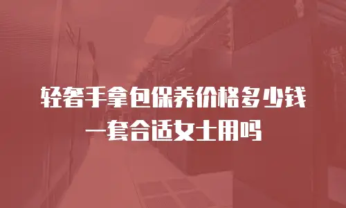 轻奢手拿包保养价格多少钱一套合适女士用吗