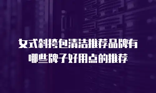 女式斜挎包清洁推荐品牌有哪些牌子好用点的推荐