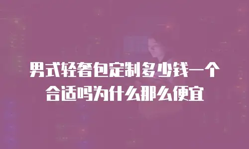 男式轻奢包定制多少钱一个合适吗为什么那么便宜
