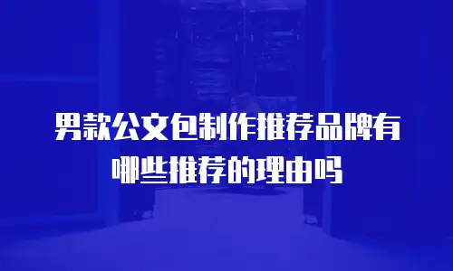 男款公文包制作推荐品牌有哪些推荐的理由吗