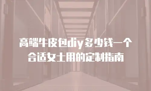 高端牛皮包diy多少钱一个合适女士用的定制指南
