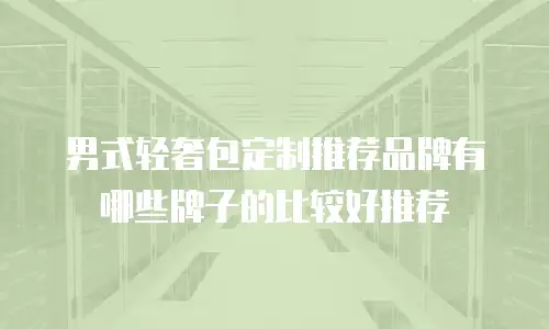 男式轻奢包定制推荐品牌有哪些牌子的比较好推荐