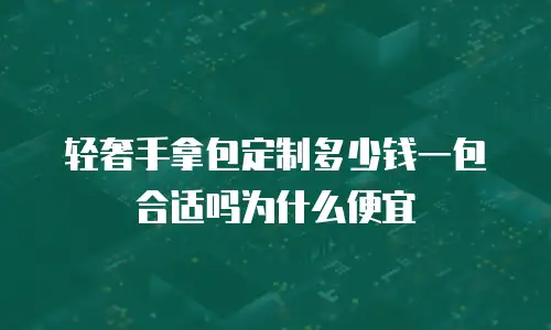 轻奢手拿包定制多少钱一包合适吗为什么便宜