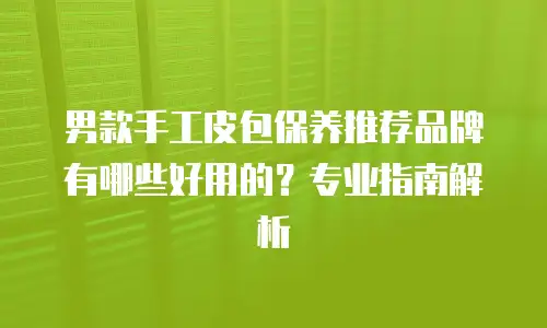男款手工皮包保养推荐品牌有哪些好用的？专业指南解析