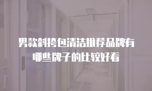 男款斜挎包清洁推荐品牌有哪些牌子的比较好看