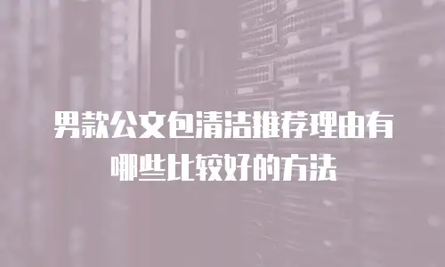 男款公文包清洁推荐理由有哪些比较好的方法