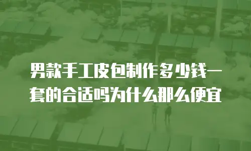 男款手工皮包制作多少钱一套的合适吗为什么那么便宜
