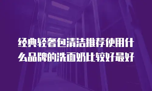经典轻奢包清洁推荐使用什么品牌的洗面奶比较好最好