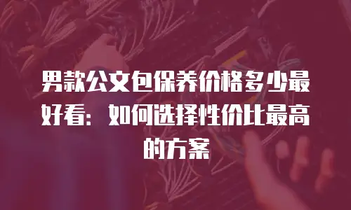 男款公文包保养价格多少最好看：如何选择性价比最高的方案