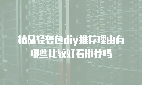 精品轻奢包diy推荐理由有哪些比较好看推荐吗