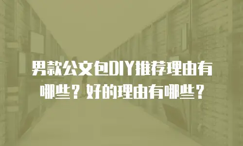 男款公文包DIY推荐理由有哪些？好的理由有哪些？
