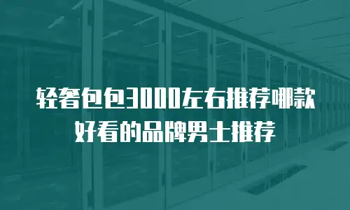 轻奢包包3000左右推荐哪款好看的品牌男士推荐