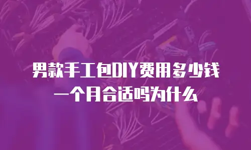 男款手工包DIY费用多少钱一个月合适吗为什么