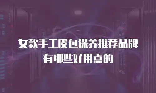 女款手工皮包保养推荐品牌有哪些好用点的