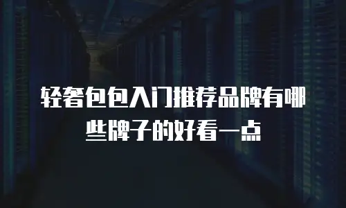 轻奢包包入门推荐品牌有哪些牌子的好看一点
