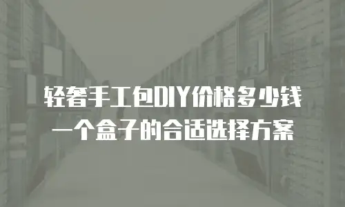 轻奢手工包DIY价格多少钱一个盒子的合适选择方案