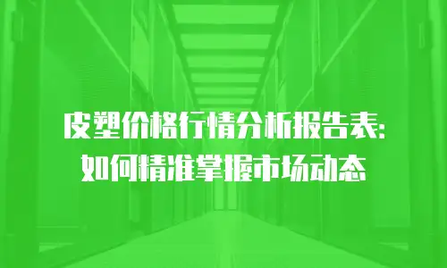 皮塑价格行情分析报告表：如何精准掌握市场动态