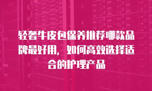 轻奢牛皮包保养推荐哪款品牌最好用，如何高效选择适合的护理产品