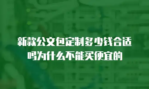 新款公文包定制多少钱合适吗为什么不能买便宜的