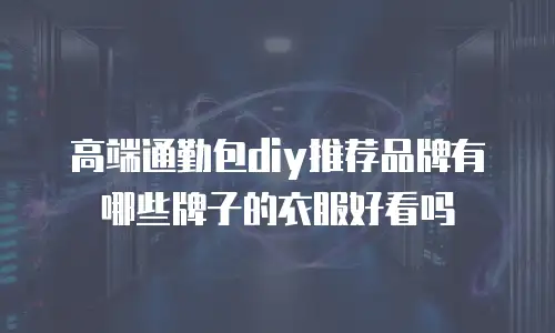 高端通勤包diy推荐品牌有哪些牌子的衣服好看吗