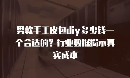 男款手工皮包diy多少钱一个合适的？行业数据揭示真实成本