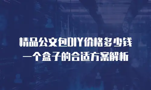 精品公文包DIY价格多少钱一个盒子的合适方案解析