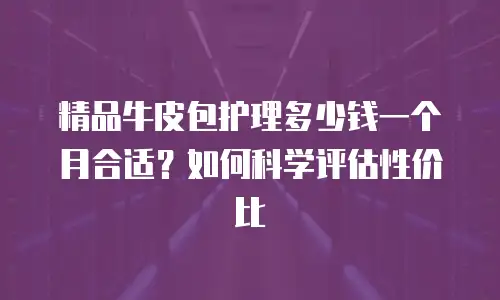 精品牛皮包护理多少钱一个月合适？如何科学评估性价比