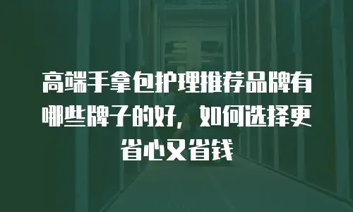 高端手拿包护理推荐品牌有哪些牌子的好，如何选择更省心又省钱