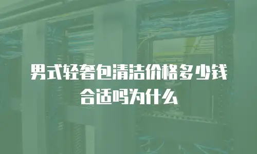 男式轻奢包清洁价格多少钱合适吗为什么