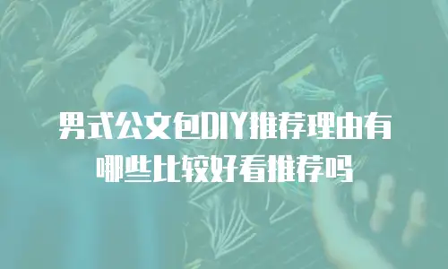 男式公文包DIY推荐理由有哪些比较好看推荐吗