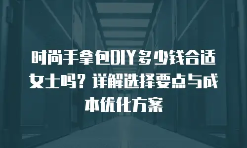 时尚手拿包DIY多少钱合适女士吗？详解选择要点与成本优化方案