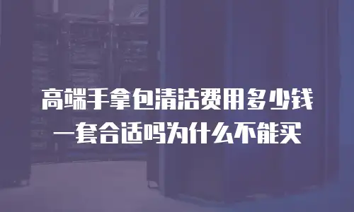 高端手拿包清洁费用多少钱一套合适吗为什么不能买