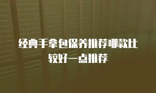 经典手拿包保养推荐哪款比较好一点推荐
