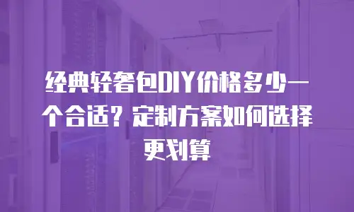 经典轻奢包DIY价格多少一个合适？定制方案如何选择更划算