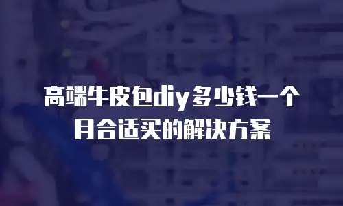 高端牛皮包diy多少钱一个月合适买的解决方案
