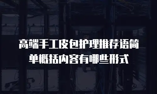 高端手工皮包护理推荐语简单概括内容有哪些形式