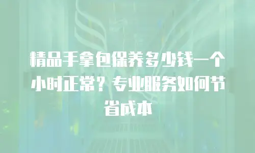 精品手拿包保养多少钱一个小时正常？专业服务如何节省成本