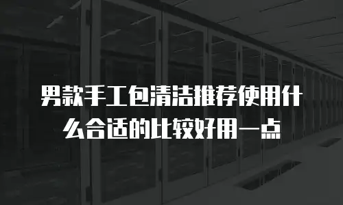 男款手工包清洁推荐使用什么合适的比较好用一点