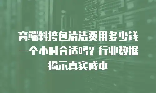 高端斜挎包清洁费用多少钱一个小时合适吗？行业数据揭示真实成本