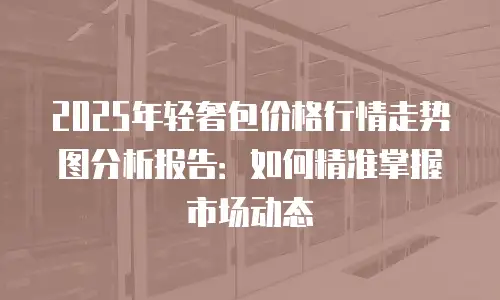 2025年轻奢包价格行情走势图分析报告：如何精准掌握市场动态