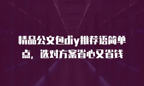 精品公文包diy推荐语简单点，选对方案省心又省钱