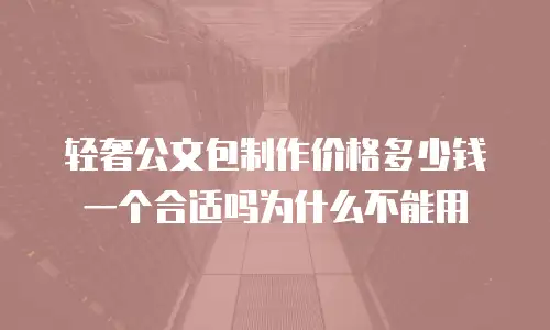 轻奢公文包制作价格多少钱一个合适吗为什么不能用