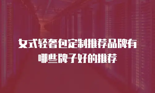 女式轻奢包定制推荐品牌有哪些牌子好的推荐