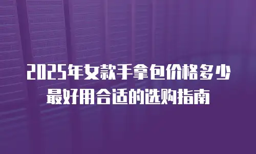 2025年女款手拿包价格多少最好用合适的选购指南