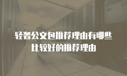 轻奢公文包推荐理由有哪些比较好的推荐理由