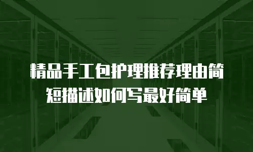 精品手工包护理推荐理由简短描述如何写最好简单