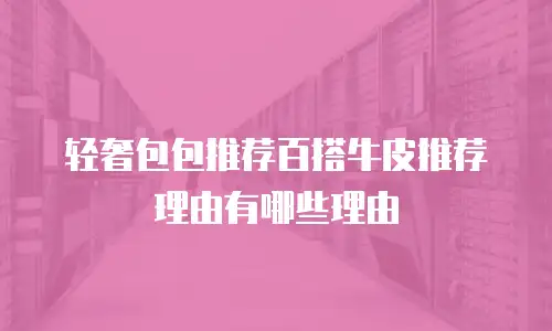 轻奢包包推荐百搭牛皮推荐理由有哪些理由