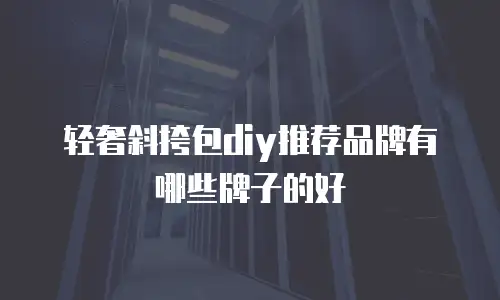 轻奢斜挎包diy推荐品牌有哪些牌子的好