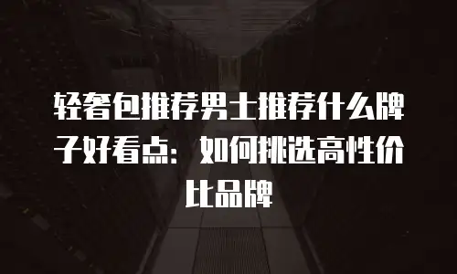 轻奢包推荐男士推荐什么牌子好看点：如何挑选高性价比品牌