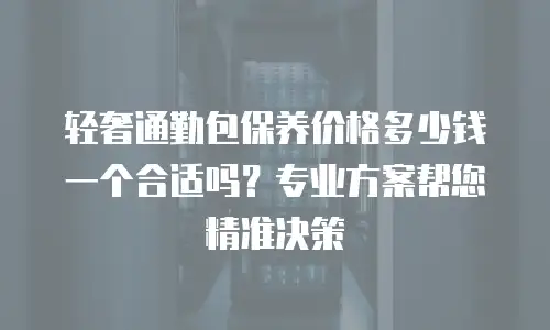 轻奢通勤包保养价格多少钱一个合适吗？专业方案帮您精准决策